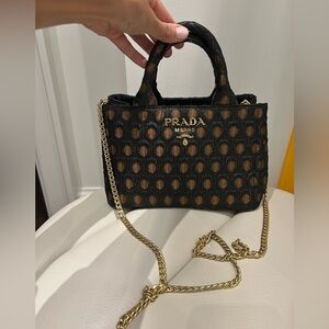 Prada Black and Gold Mini Bag